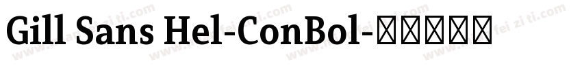 Gill Sans Hel-ConBol字体转换
